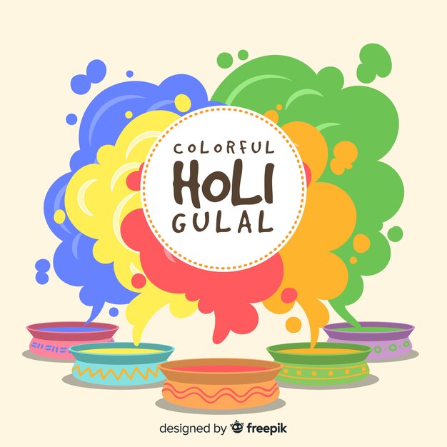Colorful gulal holi festival background