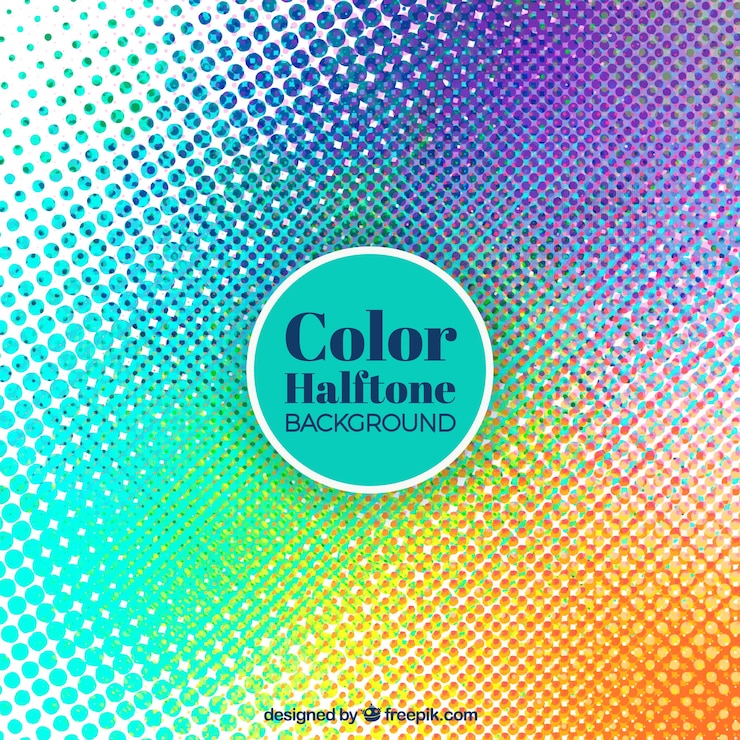 Free Vector colorful halftone background
