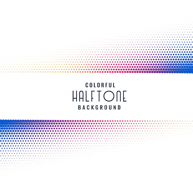 Free vector colorful halftone pattern design background