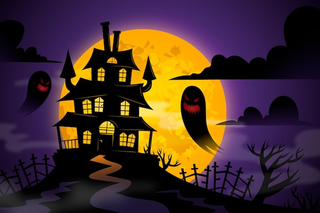 Colorful halloween design background