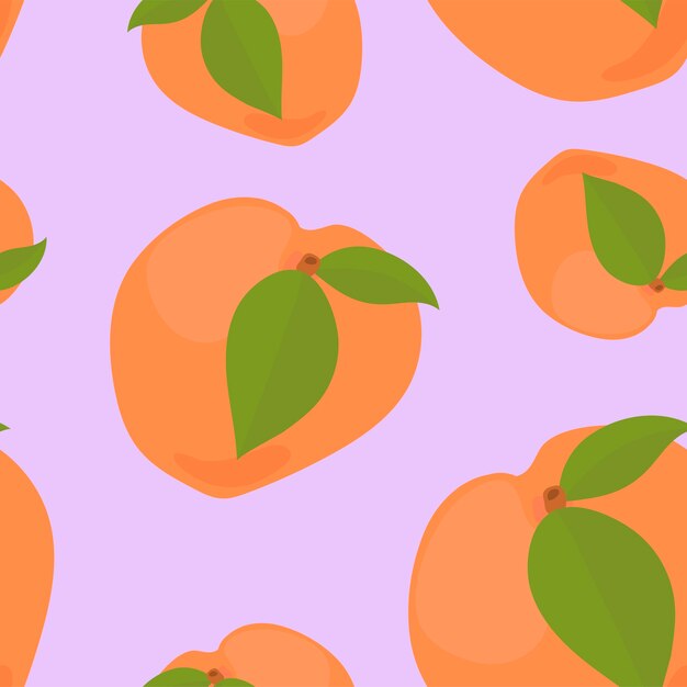 Colorful hand drawn apricot pattern