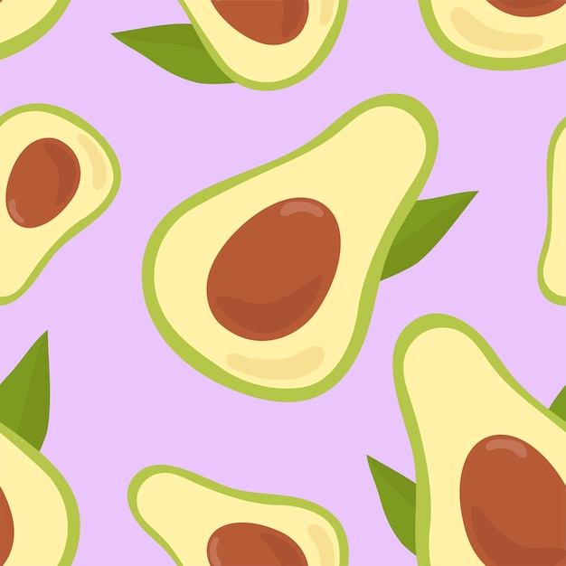 Free vector colorful hand drawn avocado pattern