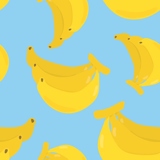 Colorful hand drawn banana pattern