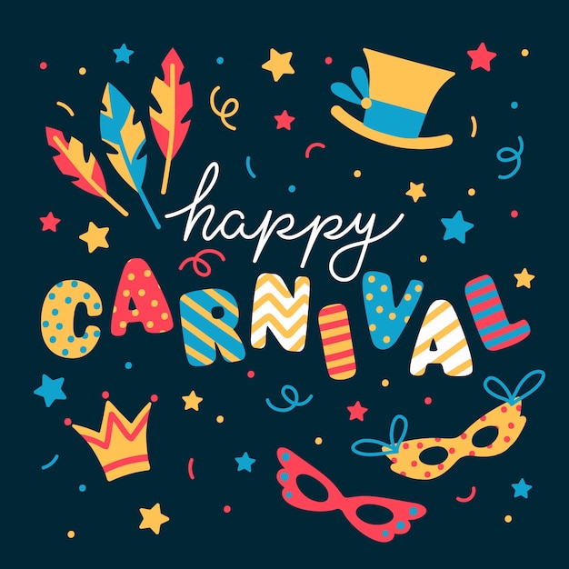 Colorful hand drawn carnival