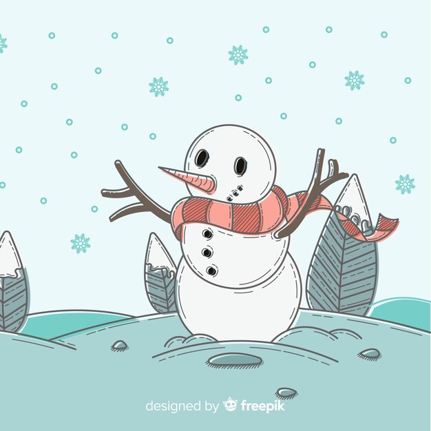colorful hand drawn christmas background