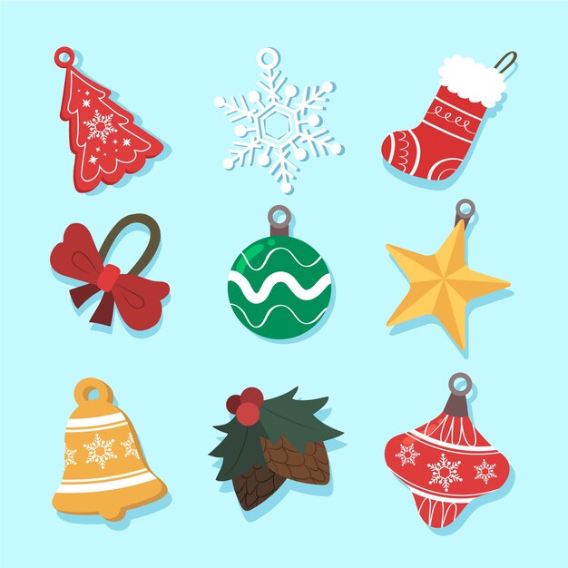 Cartoon christmas ornaments (94211) Free EPS Download / 4 Vector