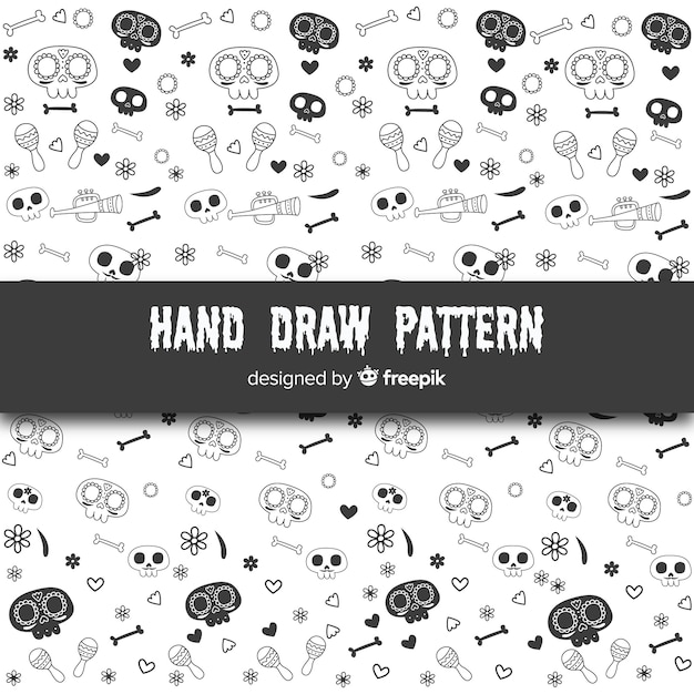 カラフルな手描きのディアドミュアトスパターンコレクション