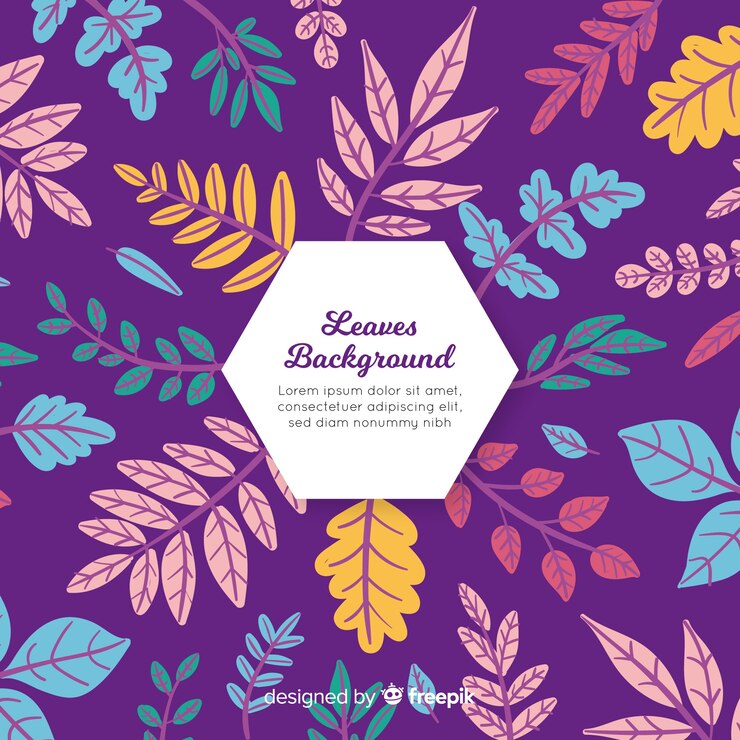 Free Vector colorful hand drawn leaves background