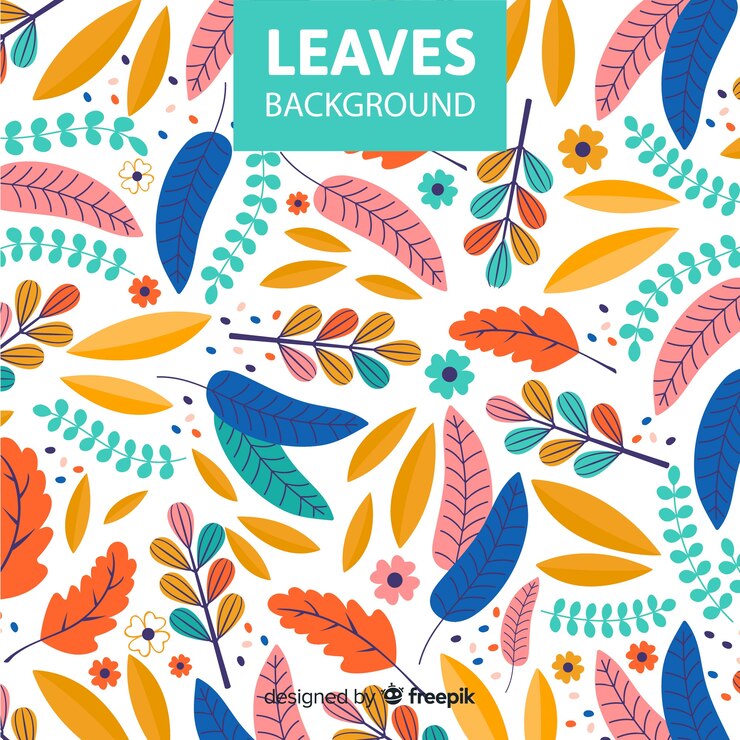 Free Vector colorful hand drawn leaves background