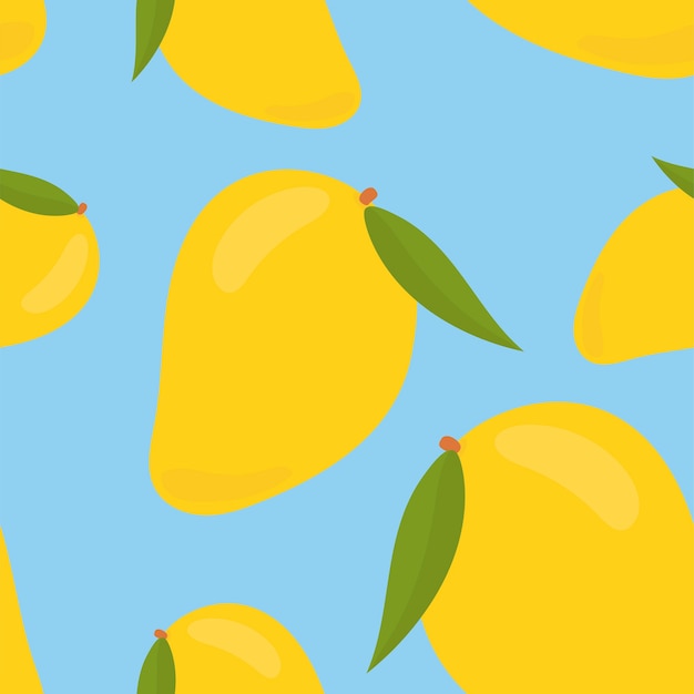 Free vector colorful hand drawn mango pattern