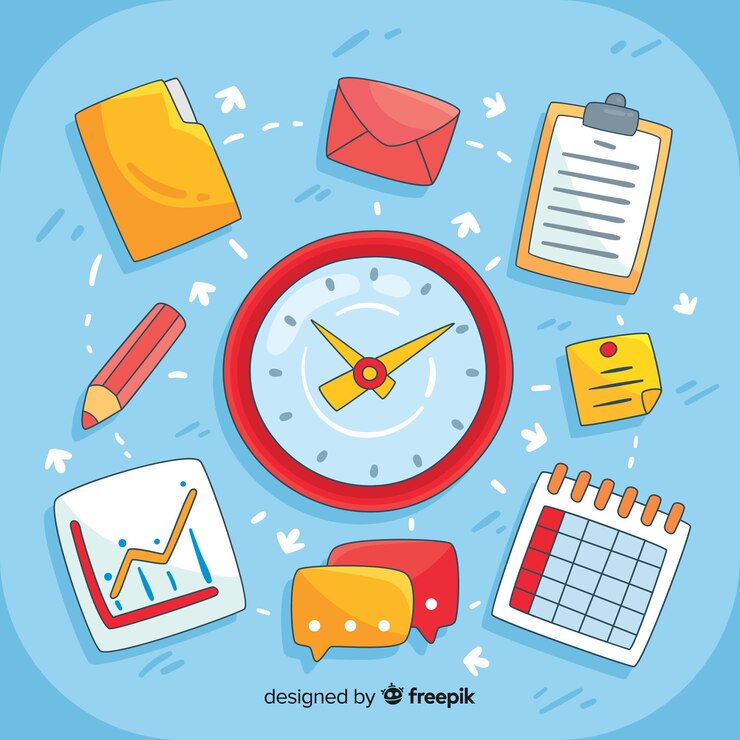 Free Vector colorful hand drawn productivity concept
