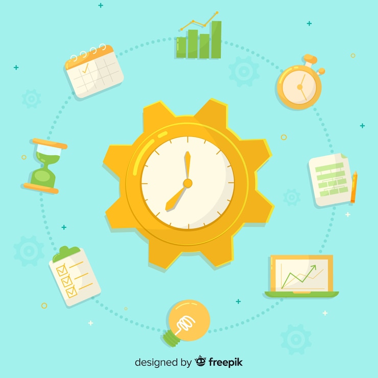 Free Vector colorful hand drawn productivity concept