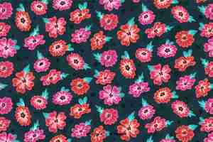 Free vector colorful hand painted flowers background