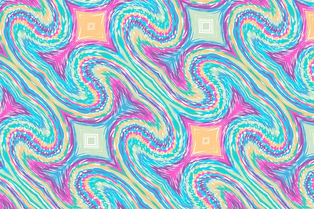 Free vector colorful hand painted shibori pattern