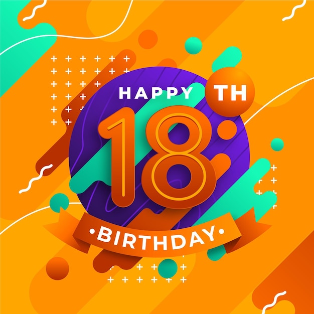 Free Vector | Birthday background with greeting and balloons
