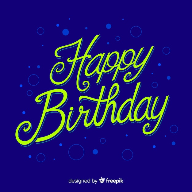Colorful happy birthday lettering