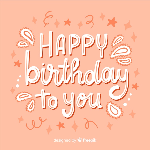 Free vector colorful happy birthday lettering