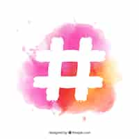 Vettore gratuito design colorato hashtag