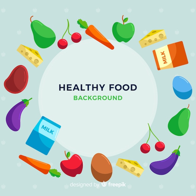 다채로운 건강 식품 배경