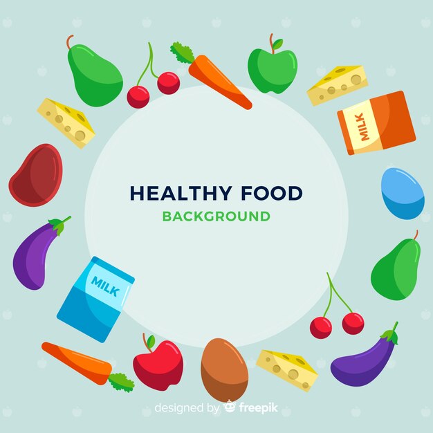 Colorful healthy food background