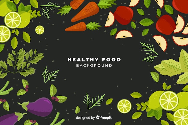 Free vector colorful healthy food background