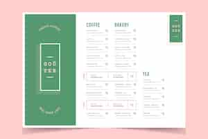 Free vector colorful healthy food restaurant menu template