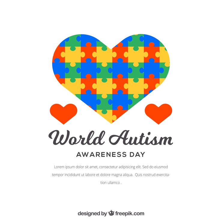 Free Vector colorful heart background of puzzle pieces