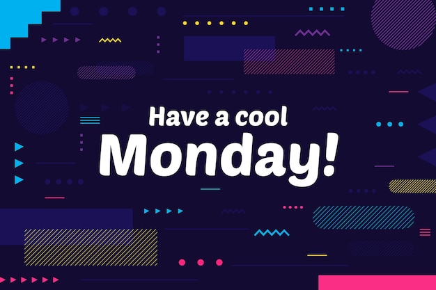 Free vector colorful hello monday background