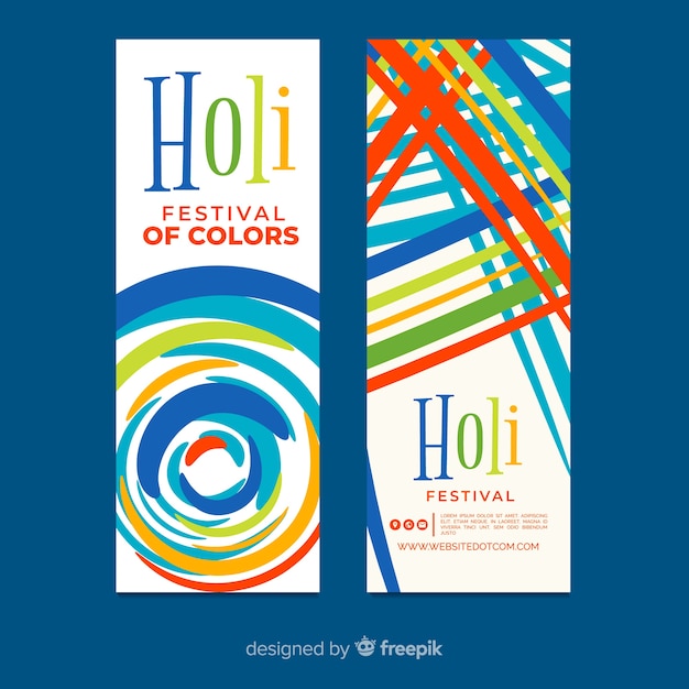 Banner colorato festival di holi