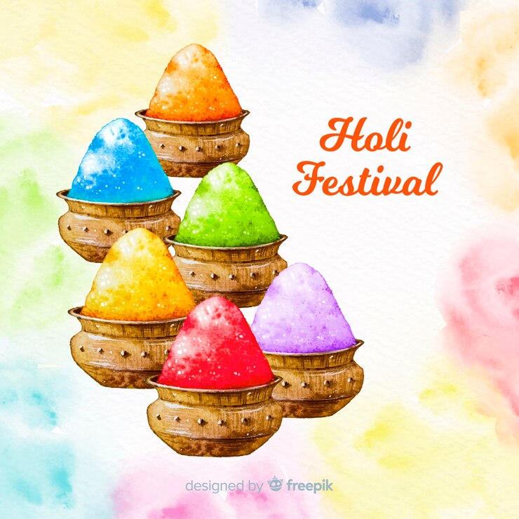 मुफ़्त वेक्टर colorful holi gulal background