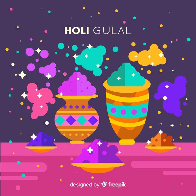 화려한 holi gulal 배경