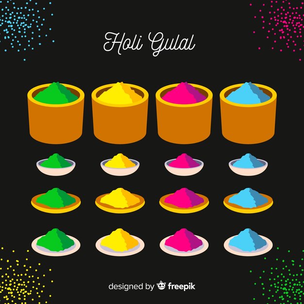 Colorful holi gulal background