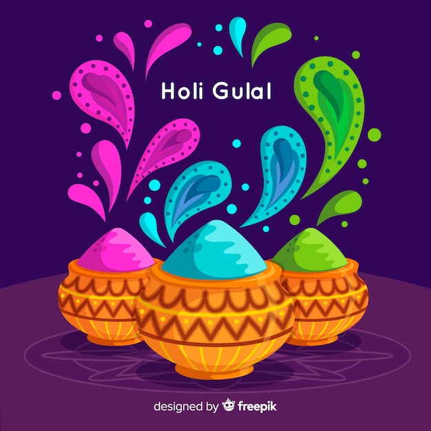 Colorful holi gulal background