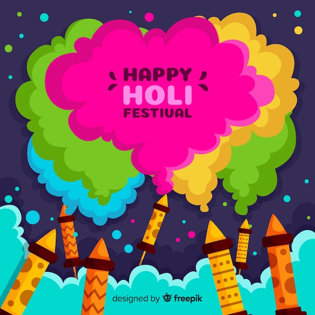 Colorful holi gulal background