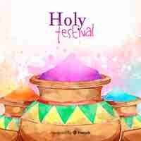 Free vector colorful holi gulal background