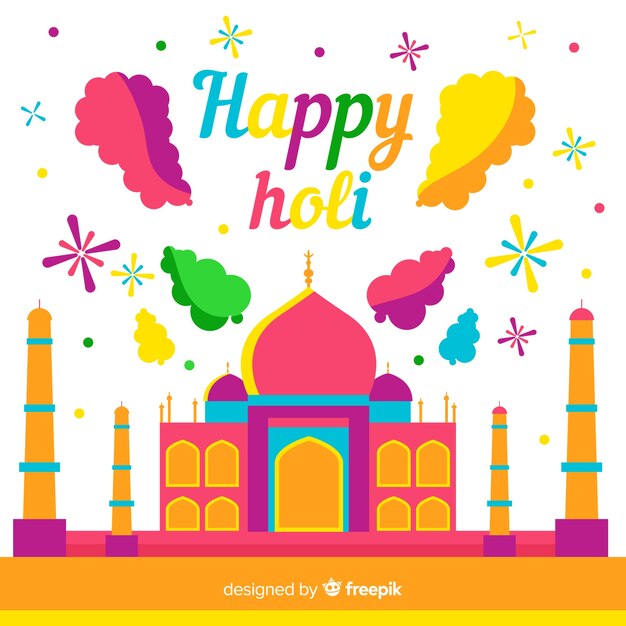 Colorful holi gulal  background