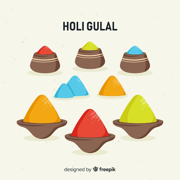 Colorful holi gulal