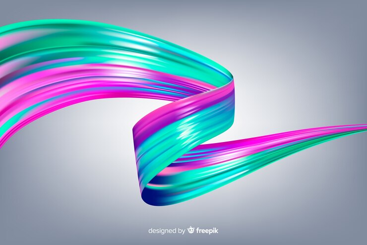 Free Vector colorful holographic brush stroke background