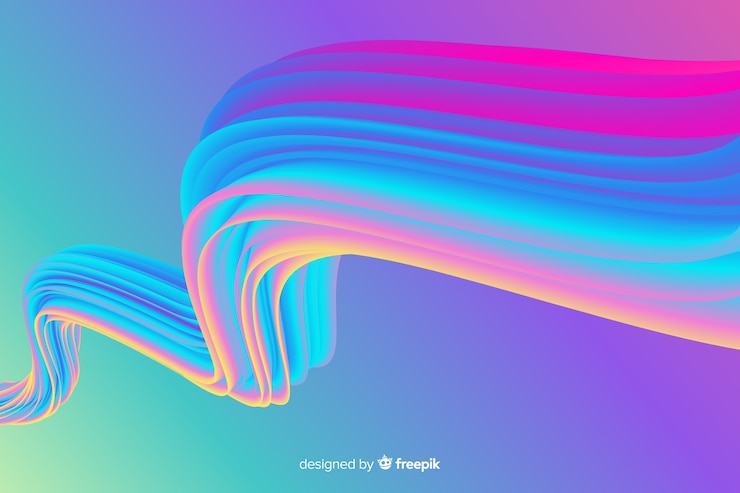 Free Vector colorful holographic brush stroke background