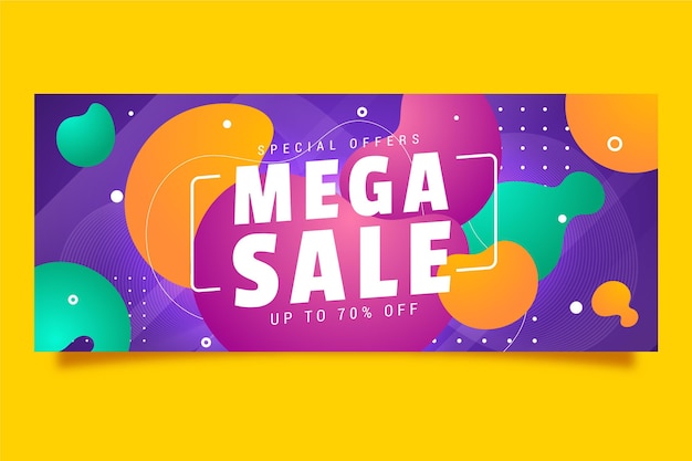 Colorful horizontal banner for sale