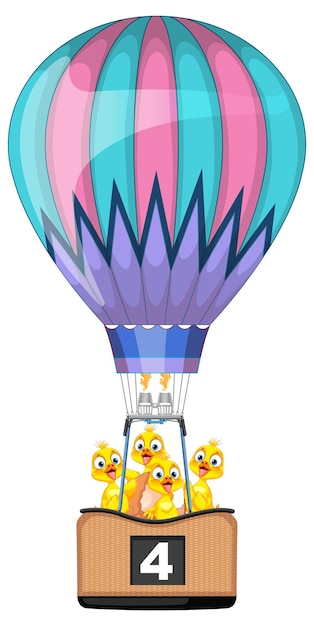 Free vector colorful hot air balloon adventure