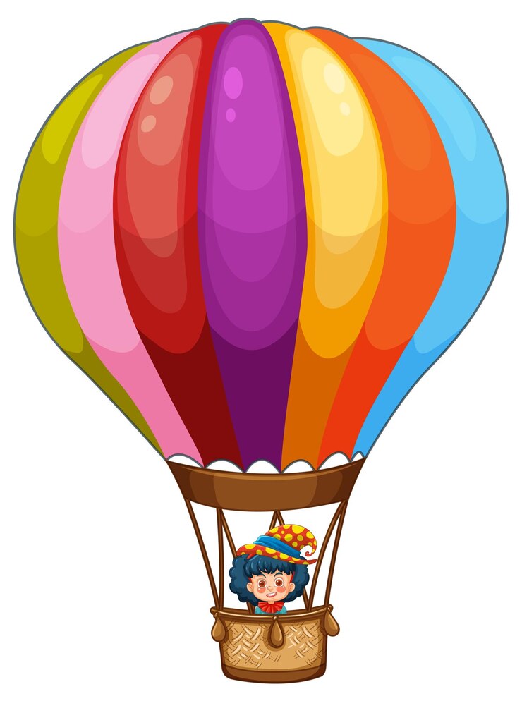 मुफ़्त वेक्टर colorful hot air balloon ride