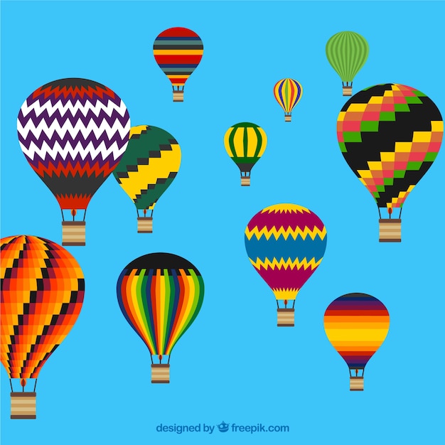 Colorful hot air balloons