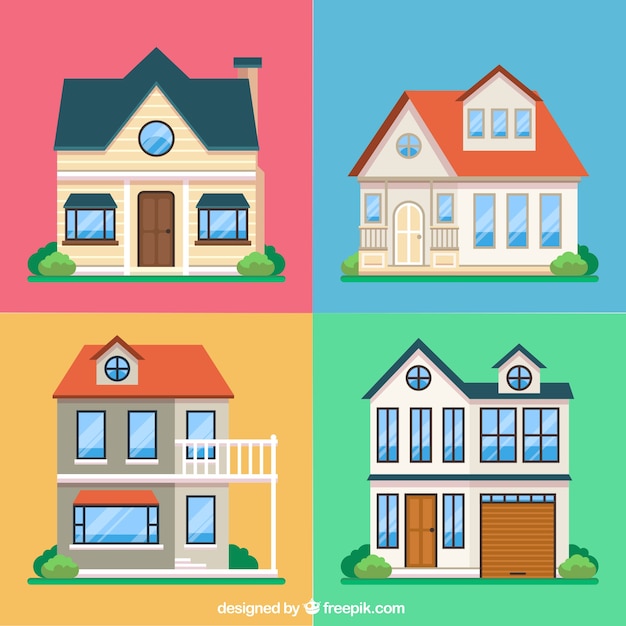 Colorful house set