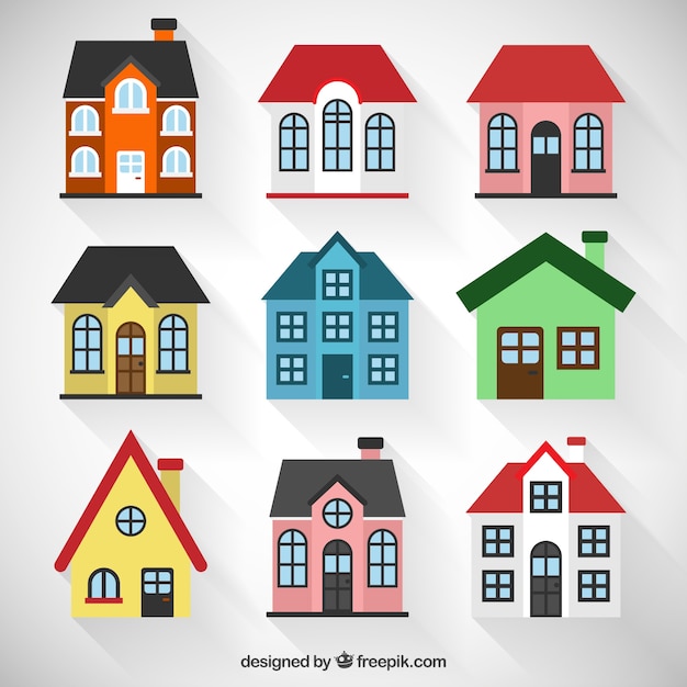 Colorful houses collection