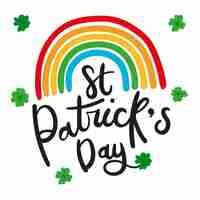 Free vector colorful illustration with lettering for st. patrick's day