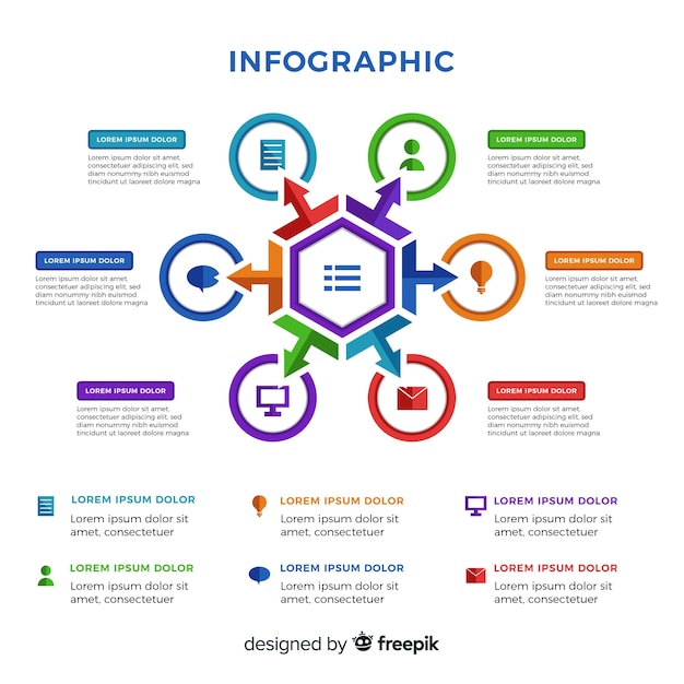 Colorful infographic background