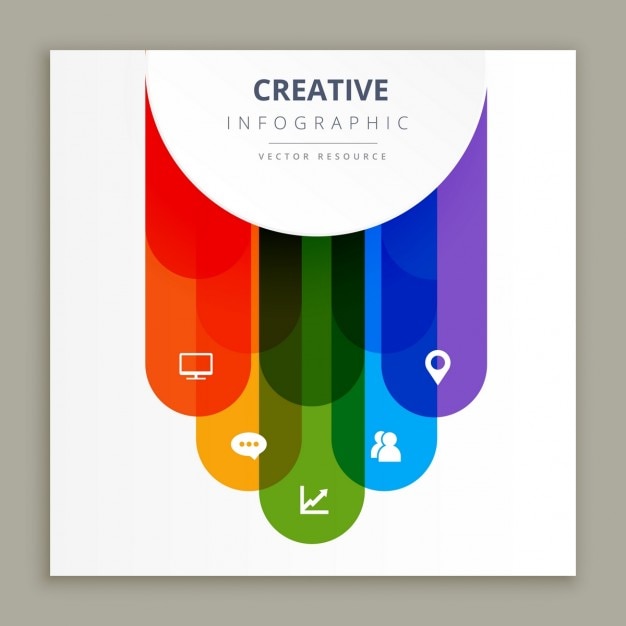 Vettore gratuito icone infographic design creativo