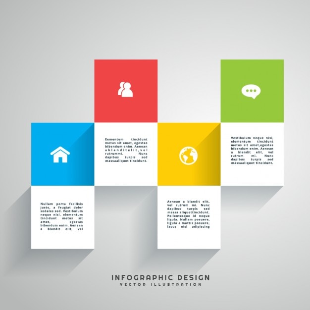 Free vector colorful infographic design