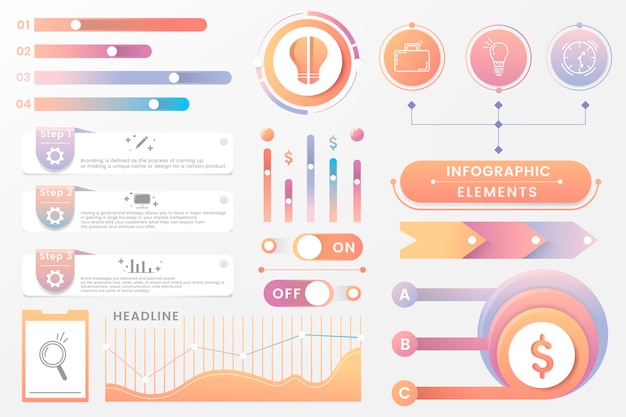 Colorful Infographic Element Design Free Vector